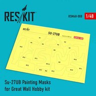  ResKit  1/48 Sukhoi Su-27UB canopy and wheels painting painting masks OUT OF STOCK IN US, HIGHER PRICED SOURCED IN EUROPE RSM48-0008