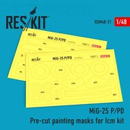  ResKit  1/48 Mikoyan MiG-25P/Mikoyan MiG-25PD Pre-cut painting masks OUT OF STOCK IN US, HIGHER PRICED SOURCED IN EUROPE RSM48-0021