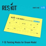  ResKit  1/72 Northrop F-5E Tiger II canopy and wheels painting painting masks OUT OF STOCK IN US, HIGHER PRICED SOURCED IN EUROPE RSM72-0002