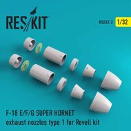  ResKit  1/32 F/A-18E/F/G SUPER HORNET Type 1 exhaust nozzles RSU32-0002