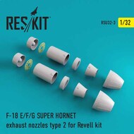  ResKit  1/32 Boeing F/A-18E/F/A-18F/F/A-18G SUPER HORNET Type 2 exhaust nozzles RSU32-0003