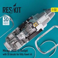  ResKit  1/32 Dassault Mirage -2000-5 cockpit with 3D decals for Kitty Hawk kit OUT OF STOCK IN US, HIGHER PRICED SOURCED IN EUROPE RSU32-0058