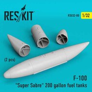  ResKit  1/32 North-American F-100D 'Super Sabre' 200 gallon fuel tanks RSU32-0080
