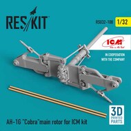Bell AH-1G 'Cobra'main rotor for ICM kit 3D-printed OUT OF STOCK IN US, HIGHER PRICED SOURCED IN EUROPE #RSU32-0108