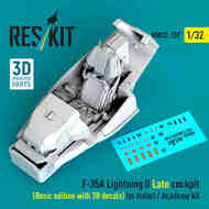 Lockheed-Martin F-35A Lightning II Late cockpit (Basic edition with 3D decals) #RSU32-0137