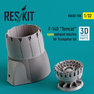  ResKit  1/32 Grumman F-14D Tomcat open exhaust nozzles RSU32-0158