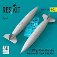 150 gallon underwing fuel tanks (F-5E, F, N, F-20, AT-3) (2 pcs) (3D Printed) #RSU32-0240