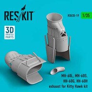  ResKit  1/35 Sikorsky MH-60L, MH-60S, HH-60G, HH-60H exhaust OUT OF STOCK IN US, HIGHER PRICED SOURCED IN EUROPE RSU35-0019