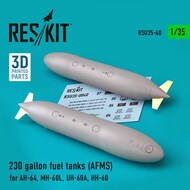  ResKit  1/35 230 gallon fuel tanks (AFMS) for Boeing/Hughes AH-64, Sikorsky MH-60L, UH-60A, HH-60 (2 pcs) (3D printing) RSU35-0040