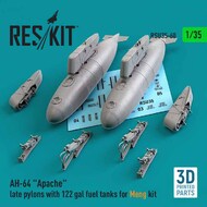  ResKit  1/35 Boeing/Hughes AH-64 Apache late pylons with 122 gal fuel tanks OUT OF STOCK IN US, HIGHER PRICED SOURCED IN EUROPE RSU35-0060
