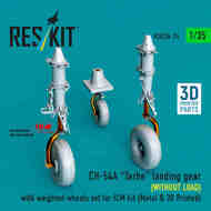 CH-54A Tarhe Landing Gear with Weighted Wheels - No Load (ICM kit) #RSU35-074