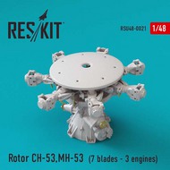  ResKit  1/48 Rotor for Sikorsky CH-53E Super Stallion, MH-53E Sea dragon (7 blades - 3 engines) RSU48-0021