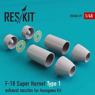  ResKit  1/48 Boeing F/A-18E F/A-18F Super Hornet Type 1 exhaust nozzles OUT OF STOCK IN US, HIGHER PRICED SOURCED IN EUROPE RSU48-0029