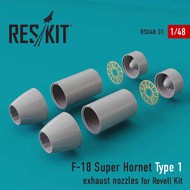 ResKit  1/48 Boeing F/A-18E F/A-18F Super Hornet Type 1 exhaust nozzles RSU48-0031