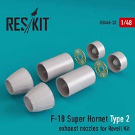  ResKit  1/48 Boeing F/A-18E F/A-18F Super Hornet Type 2 exhaust nozzles RSU48-0032
