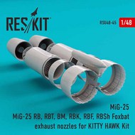  ResKit  1/48 MiG-25 RB, RBT, BM, RBK, RBF, RBSh Foxbat exhaust nozzles RSU48-0045
