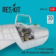  ResKit  1/48 General-Dynamics F-111C Cockpit early modification with 3D decals RSU48-0167