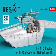  ResKit  1/48 General-Dynamics F-111D Cockpit with 3D decals RSU48-0168