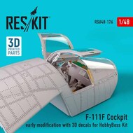  ResKit  1/48 General-Dynamics F-111F Cockpit early modification with 3D decals RSU48-0176