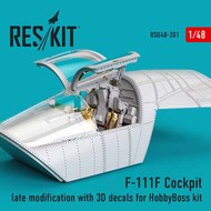  ResKit  1/48 General-Dynamics F-111F Cockpit late modification with 3D decals RSU48-0201