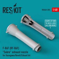  ResKit  1/48 F-86F (RF-86F) Sabre exhaust nozzles for Hasegawa/Revell/Eduard kit (1/48) RSU48-0205
