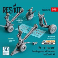 ResKit  1/48 McDonnell-Douglas F/A-18A/F/A-18B/F/A-18C/F/A-18D Hornet landing gears with wheels OUT OF STOCK IN US, HIGHER PRICED SOURCED IN EUROPE RSU48-0210