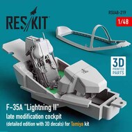  ResKit  1/48 Lockheed-Martin F-35A Lightning II cockpit (detailed edition with 3D decals) RSU48-0219