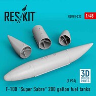 North-American F-100D 'Super Sabre' 200 gallon fuel tanks (3D Printing) #RSU48-0223