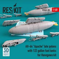  ResKit  1/48 Boeing/Hughes AH-64 'Apache' late pylons with 122 gallon fuel tanks RSU48-0282