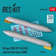  ResKit  1/48 Dassault-Mirage 2000 RPL 541/542 external fuel tanks 2000lt (2 pcs) 3D-Printed RSU48-0303