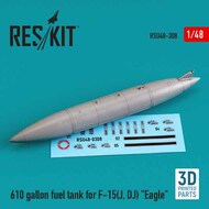 610 gallon fuel tank for the McDonnell F-15J/F-15DJ Eagle 3D-Printed #RSU48-0308