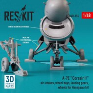  ResKit  1/48 LTV A-7E Corsair II air intakes, wheel bays, landing gears, wheels RSU48-0316