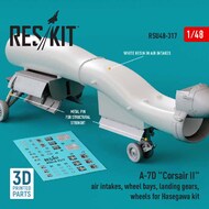  ResKit  1/48 LTV A-7D Corsair II air intakes, wheel bays, landing gears, wheels RSU48-0317