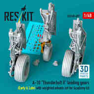 A-10A A-10C Thunderbolt II Landing Gears with Weighted Wheels (ACA kit) #RSU48-0497