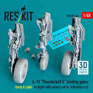 A-10A A-10C Thunderbolt II Landing Gears (in flight) with Wheels (HBS kit) #RSU48-0546