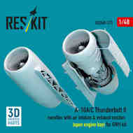 Fairchild A-10A/A-10C Thunderbolt II nacelles with air intakes & exhaust nozzles (open engine bay) #RSU48-0571