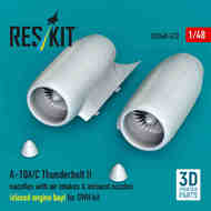 Fairchild A-10A/A-10C Thunderbolt II nacelles with air intakes & exhaust nozzles (close engine bay) #RSU48-0572