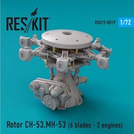  ResKit  1/72 Rotor for Sikorsky CH-53, MH-53, HH-53 (Pave Low III, GA,GS,G, Sea Stallion) (6 blades - 2 engines) OUT OF STOCK IN US, HIGHER PRICED SOURCED IN EUROPE RSU72-0019