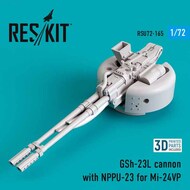  ResKit  1/72 GSh-23L cannon with NPPU-23 for Mil Mi-24VP OUT OF STOCK IN US, HIGHER PRICED SOURCED IN EUROPE RSU72-0165