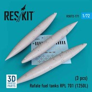  ResKit  1/72 Dassault Rafale fuel tanks RPL 701 (1250L) (3 pcs) (3D printing) OUT OF STOCK IN US, HIGHER PRICED SOURCED IN EUROPE RSU72-0171