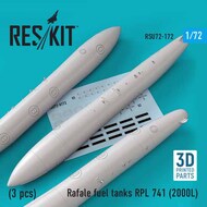  ResKit  1/72 Dassault Rafale fuel tanks RPL 741 (2000L) (3 pcs) (3D printing) OUT OF STOCK IN US, HIGHER PRICED SOURCED IN EUROPE RSU72-0172