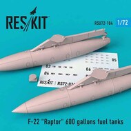 F-22 Raptor 600 gallons fuel tanks OUT OF STOCK IN US, HIGHER PRICED SOURCED IN EUROPE #RSU72-0184