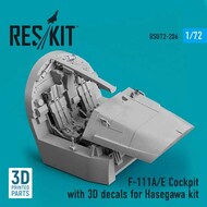  ResKit  1/72 F-111A/E Cockpit with 3D decals OUT OF STOCK IN US, HIGHER PRICED SOURCED IN EUROPE RSU72-0206