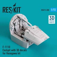  ResKit  1/72 F-111D Cockpit with 3D decals OUT OF STOCK IN US, HIGHER PRICED SOURCED IN EUROPE RSU72-0208