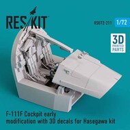  ResKit  1/72 F-111F Cockpit early modification with 3D decals for Hasegawa kit 3D-printed OUT OF STOCK IN US, HIGHER PRICED SOURCED IN EUROPE RSU72-0211