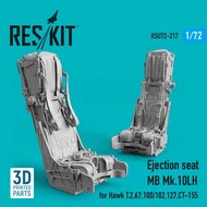  ResKit  1/72 Ejection seat MB Mk.10LH for Hawk T.2,67,100/102,127,CT-155 (3D printing) OUT OF STOCK IN US, HIGHER PRICED SOURCED IN EUROPE RSU72-0217