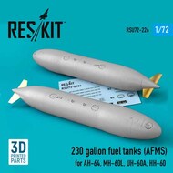 230 gallon fuel tanks (AFMS) for Boeing/Hughes AH-64, MH-60L, UH-60A, HH-60 (2 pcs) (3D printing) OUT OF STOCK IN US, HIGHER PRICED SOURCED IN EUROPE #RSU72-0226