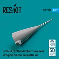  ResKit  1/72 Republic F-105D/F-105G Thunderchief nose cone with pitot tube OUT OF STOCK IN US, HIGHER PRICED SOURCED IN EUROPE RSU72-0238