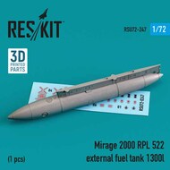 Dassault-Mirage 2000 RPL 522 external fuel tank 1300lt 3D-printed) (1/72) OUT OF STOCK IN US, HIGHER PRICED SOURCED IN EUROPE #RSU72-0247