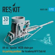  ResKit  1/72 Boeing/Hughes AH-64 Apache M230 chain gun (in parking position) OUT OF STOCK IN US, HIGHER PRICED SOURCED IN EUROPE RSU72-0258